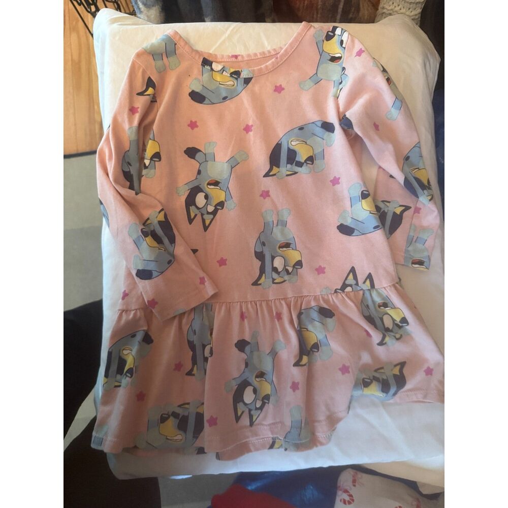 Bundle of 2 Bluey Toddler Girl Dresses size 2T EUC